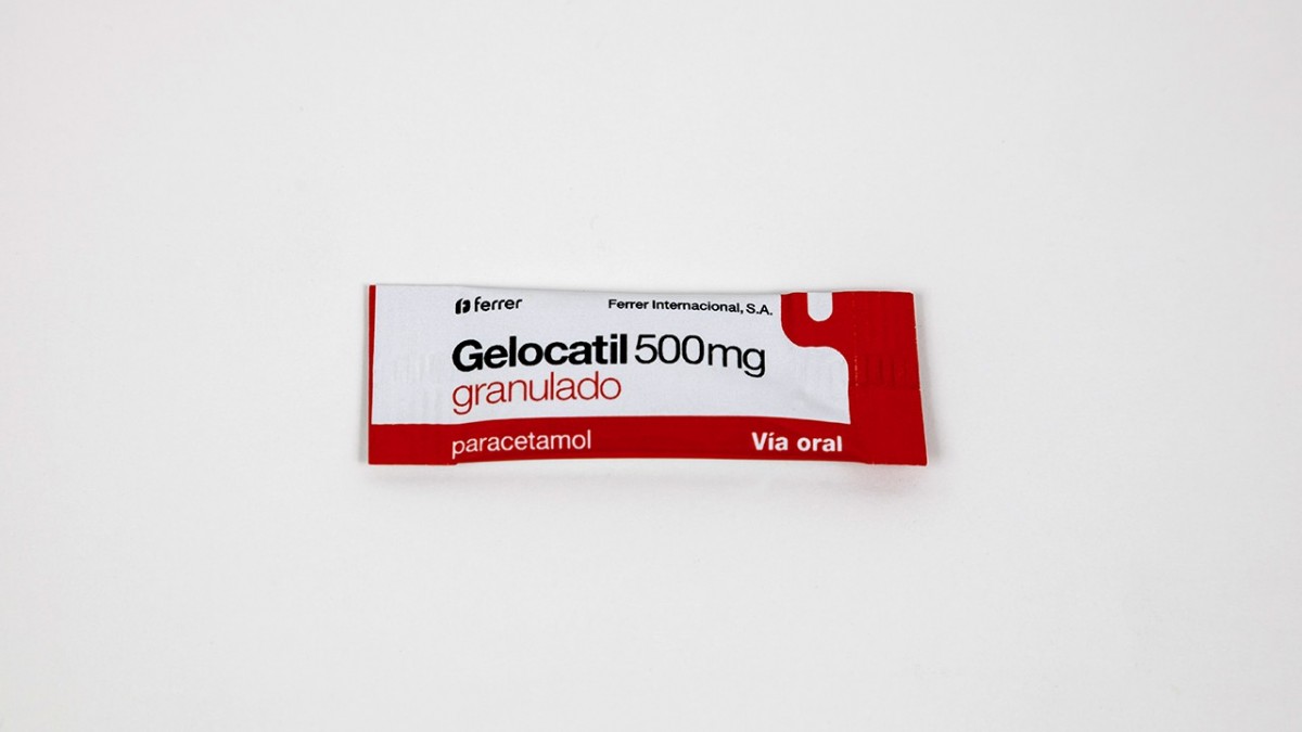 GELOCATIL 500 mg GRANULADO , 12 sobres fotografía de la forma farmacéutica.