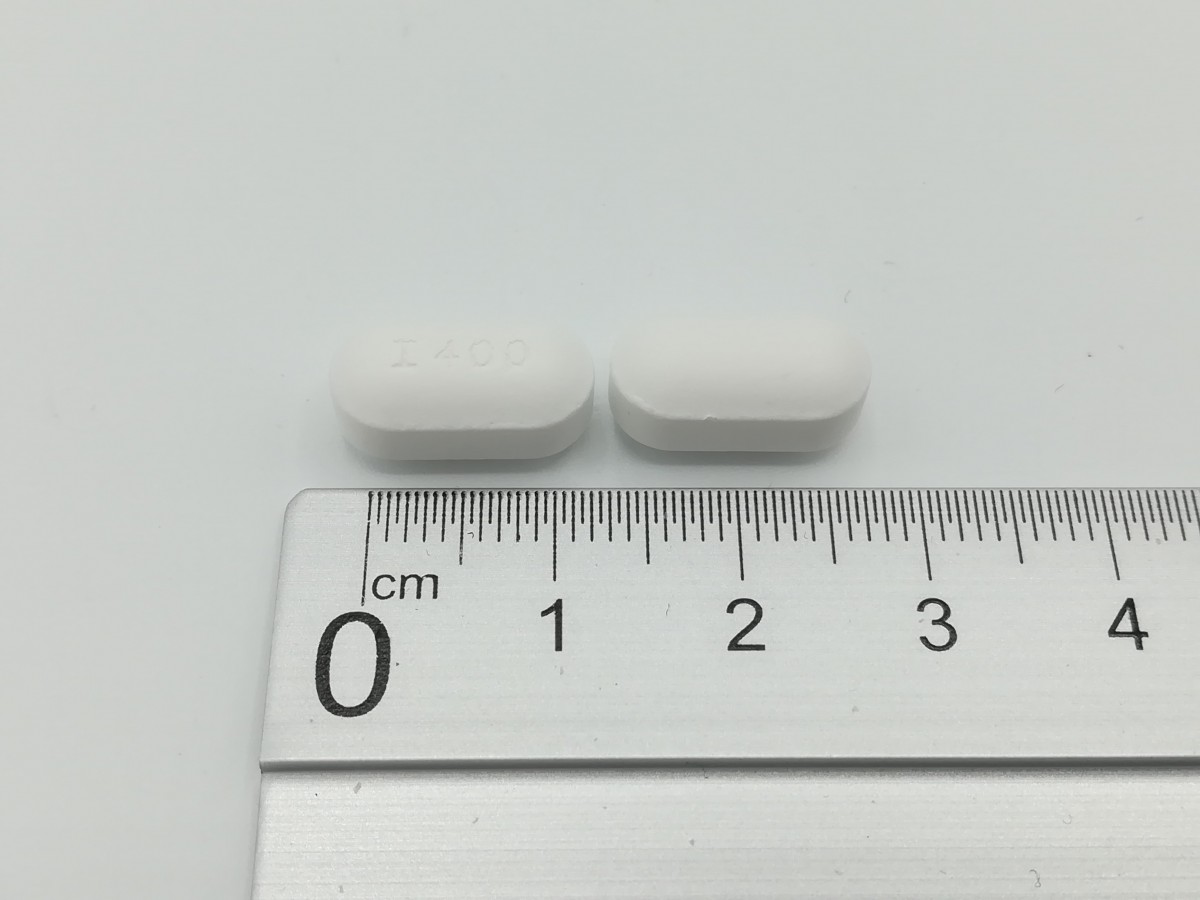 IBUPROFENO NORMON 400 mg COMPRIMIDOS RECUBIERTOS CON PELICULA EFG , 500 comprimidos fotografía de la forma farmacéutica.