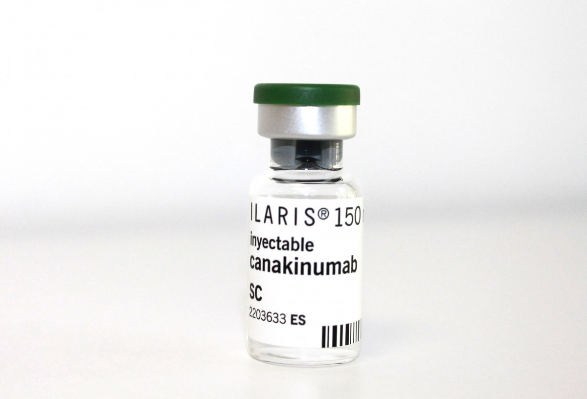 ILARIS 150 MG/ML SOLUCION INYECTABLE, 1 vial de 1 ml fotografía de la forma farmacéutica.