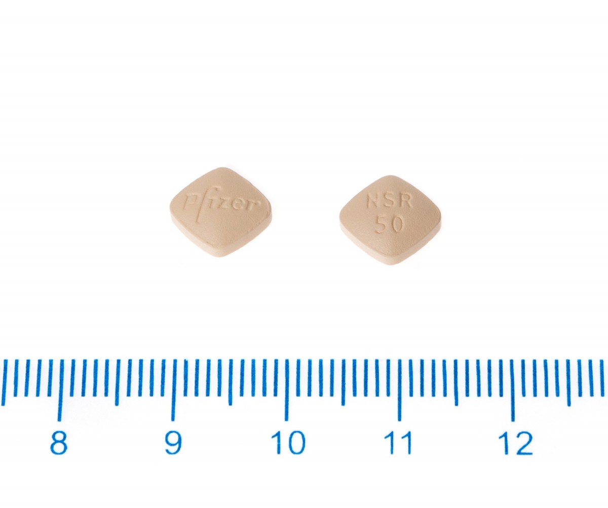 INSPRA 50 mg COMPRIMIDOS RECUBIERTOS CON PELICULA , 30 comprimidos fotografía de la forma farmacéutica.