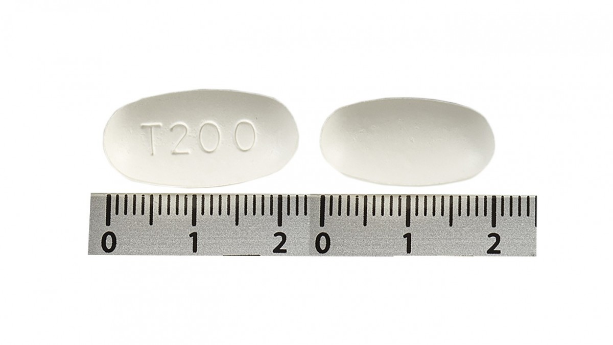 INTELENCE 200 mg COMPRIMIDOS, 60 comprimidos fotografía de la forma farmacéutica.