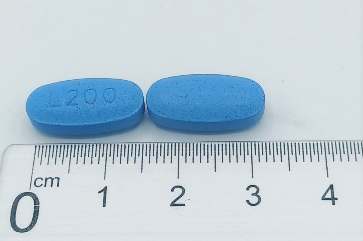 LACOSAMIDA NORMON 200 MG COMPRIMIDOS RECUBIERTOS CON PELICULA EFG, 56 comprimidos (Blister Al/PVC) fotografía de la forma farmacéutica.