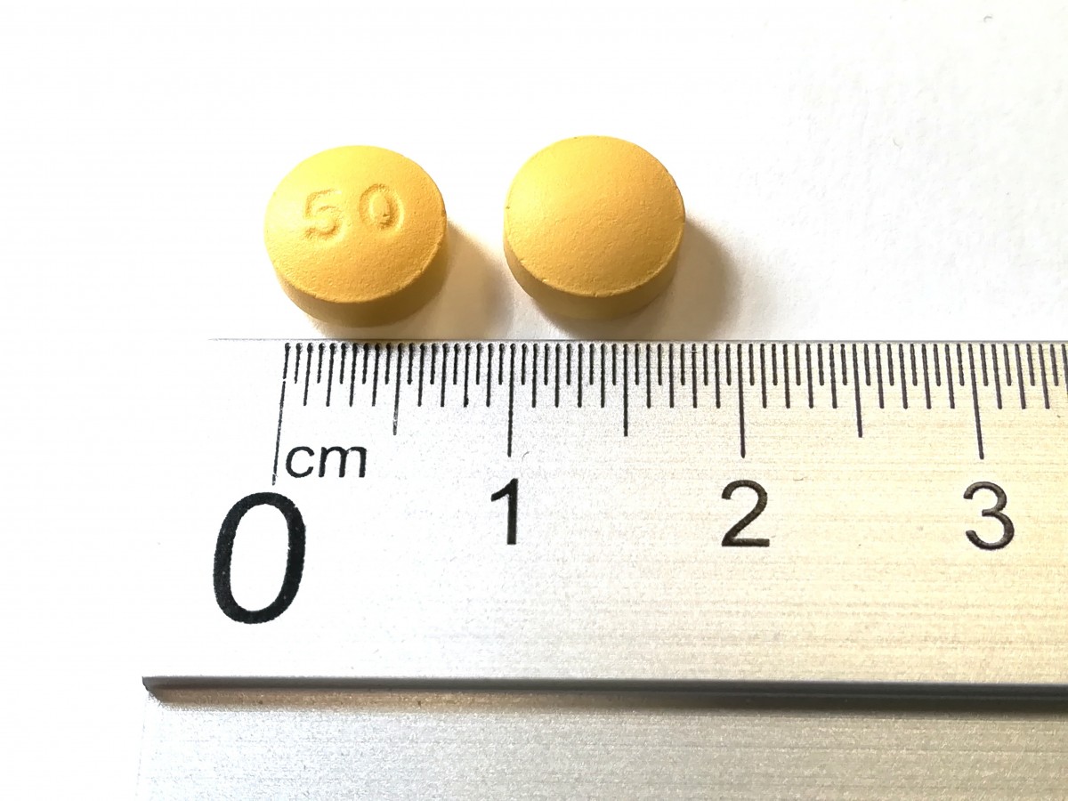 LOSARTAN/HIDROCLOROTIAZIDA NORMON 50/12,5 mg COMPRIMIDOS RECUBIERTOS CON PELICULA EFG, 28 comprimidos fotografía de la forma farmacéutica.