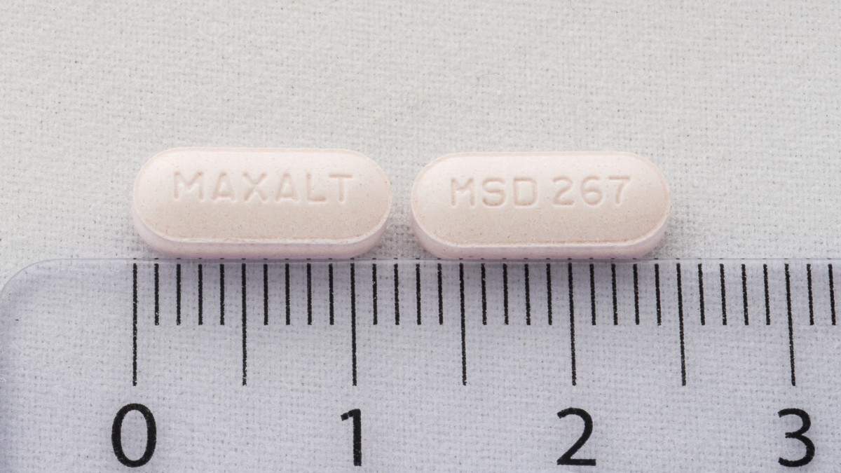 MAXALT 10 mg COMPRIMIDOS , 2 comprimidos fotografía de la forma farmacéutica.