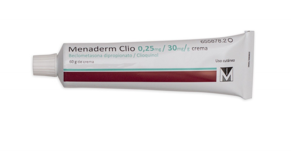 MENADERM CLIO 0,25 mg/30 mg/g  CREMA , 1 tubo de 30 g fotografía de la forma farmacéutica.