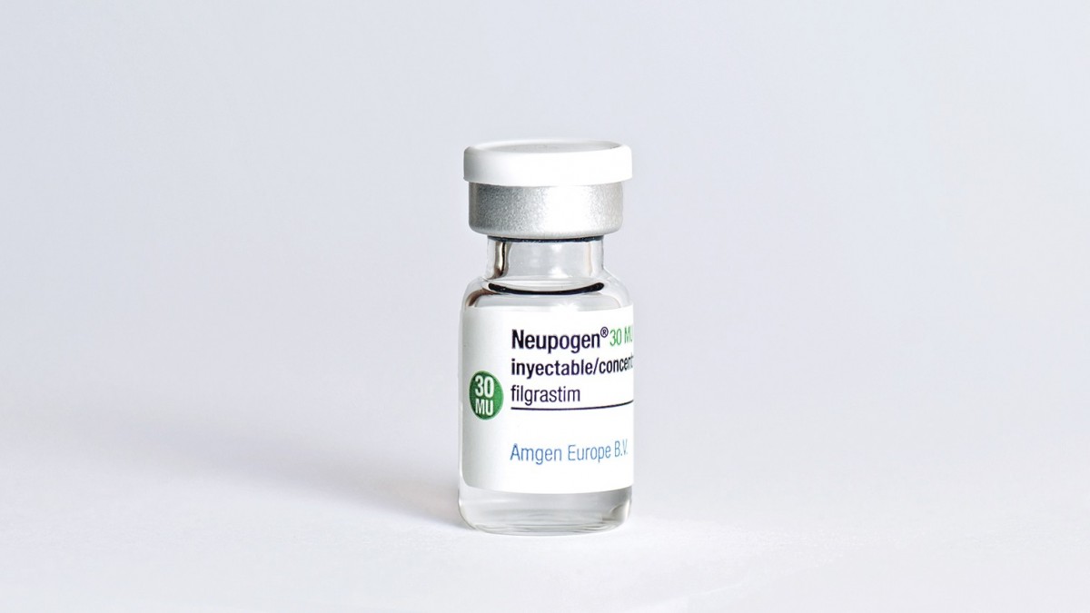 NEUPOGEN 30 MU (0,3 mg/ml) SOLUCION INYECTABLE , 5 viales de 1 ml fotografía de la forma farmacéutica.