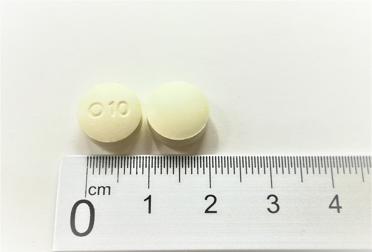 OLANZAPINA NORMON 10 mg COMPRIMIDOS EFG , 56 comprimidos fotografía de la forma farmacéutica.