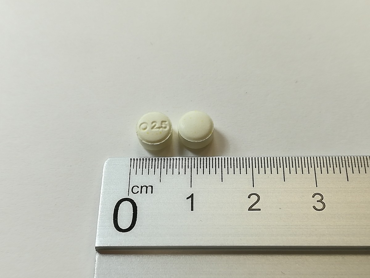 OLANZAPINA NORMON 2,5 mg COMPRIMIDOS EFG , 28 comprimidos fotografía de la forma farmacéutica.