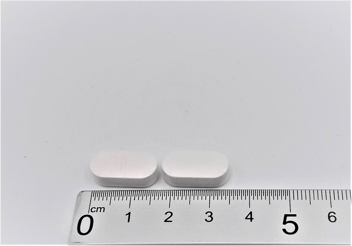PARACETAMOL NORMON 650 mg COMPRIMIDOS EFG, 20 comprimidos fotografía de la forma farmacéutica.