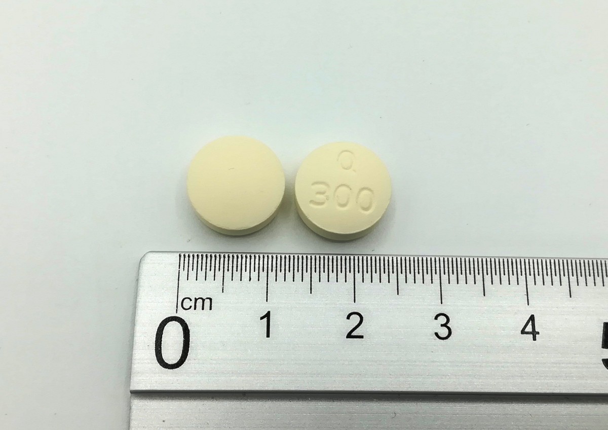 QUETIAPINA NORMON 300 MG COMPRIMIDOS DE LIBERACION PROLONGADA EFG, 60 comprimidos fotografía de la forma farmacéutica.