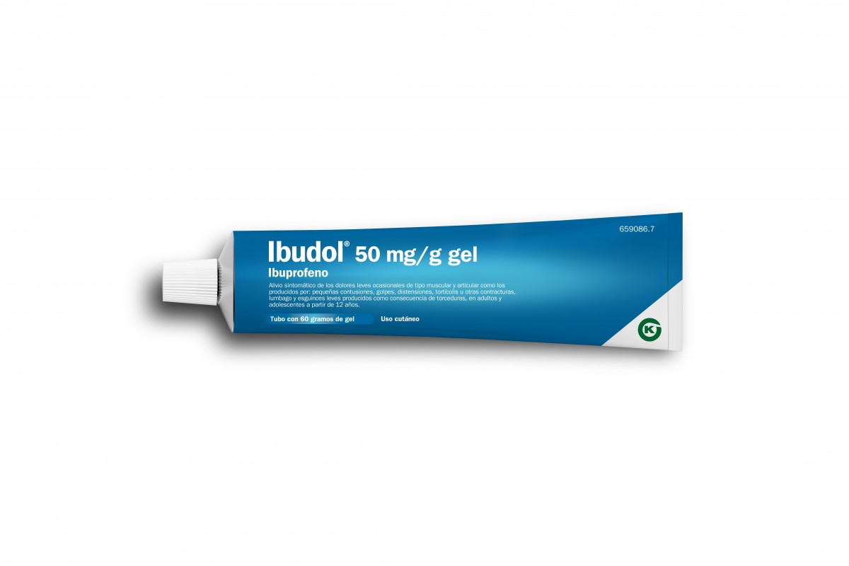 IBUDOL 50 MG/G GEL , 1 tubo de 30 g fotografía de la forma farmacéutica.