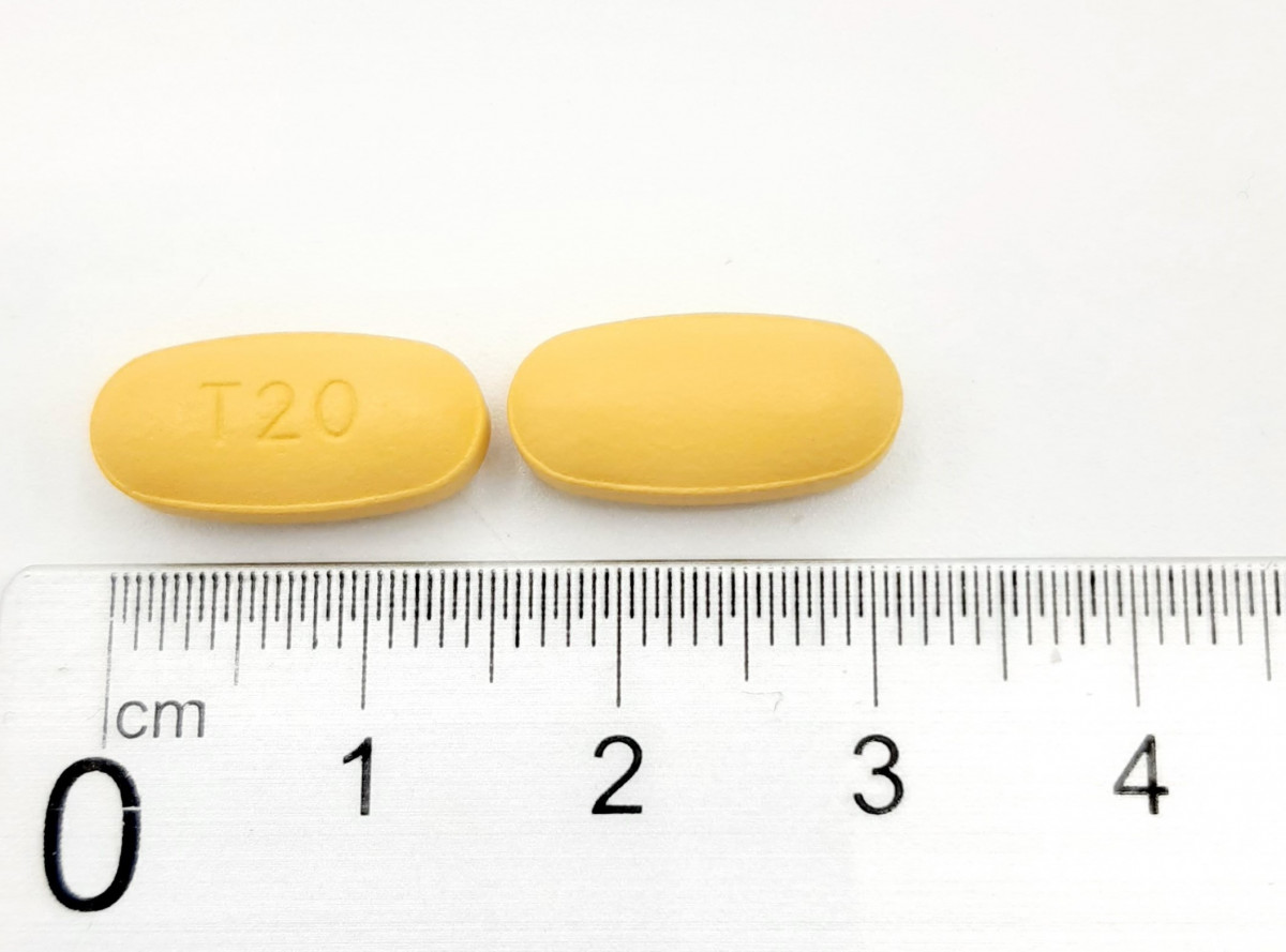 TADALAFILO NORMOGEN 20 MG COMPRIMIDOS RECUBIERTOS CON PELICULA EFG, 56 comprimidos fotografía de la forma farmacéutica.