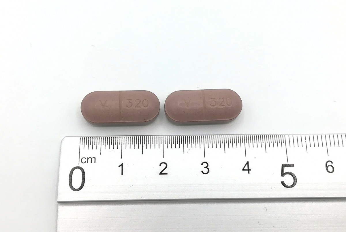 VALSARTAN NORMON 320 mg COMPRIMIDOS RECUBIERTOS CON PELICULA EFG , 28 comprimidos fotografía de la forma farmacéutica.
