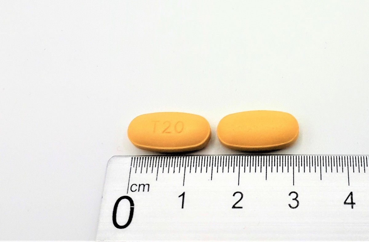 VICTOGON 20 MG COMPRIMIDOS RECUBIERTOS CON PELICULA EFG, 8 comprimidos (Blister Al/PVC) fotografía de la forma farmacéutica.