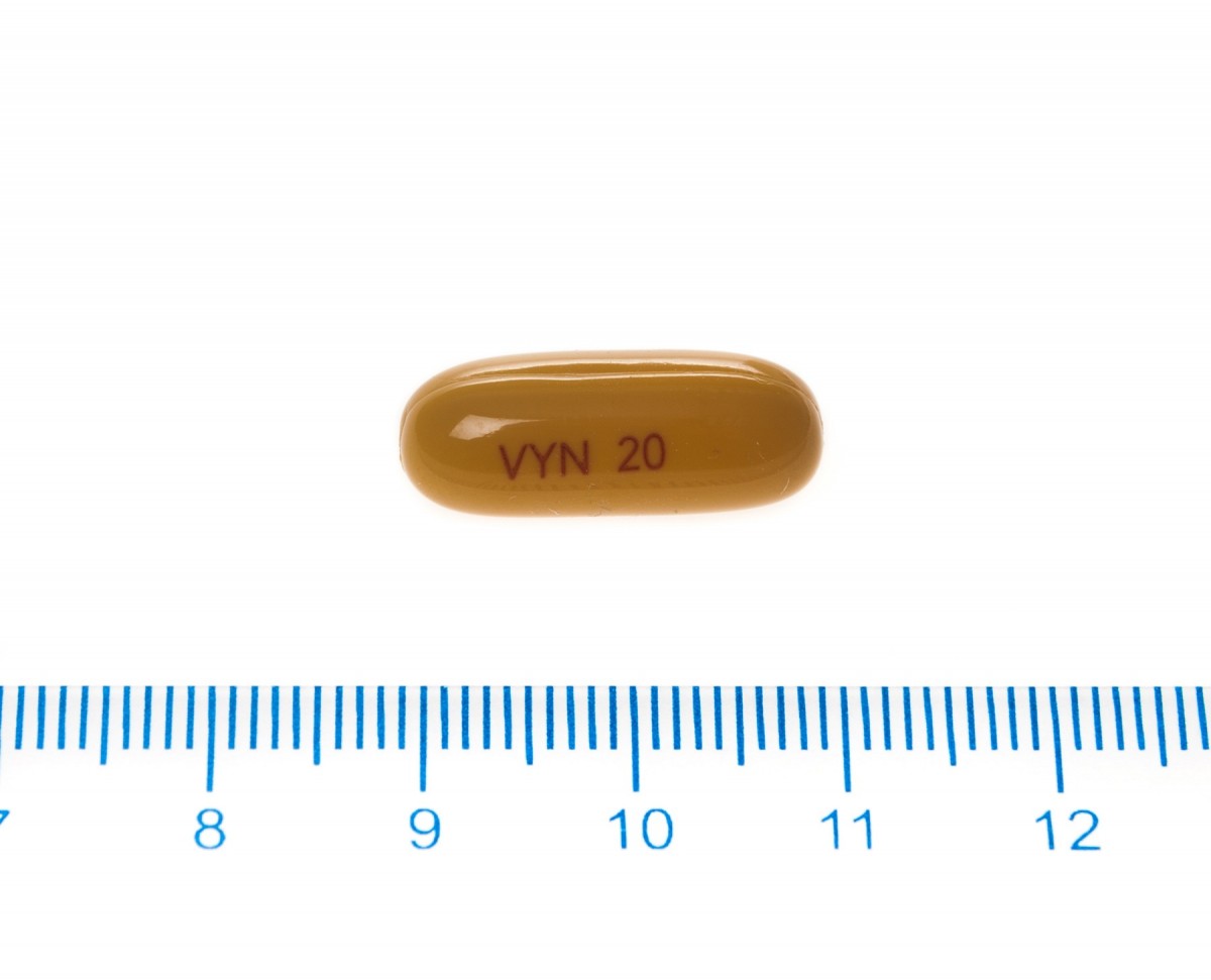 VYNDAQEL 20 MG CAPSULAS BLANDAS, 30 x 1 cápsulas (unidosis) fotografía de la forma farmacéutica.