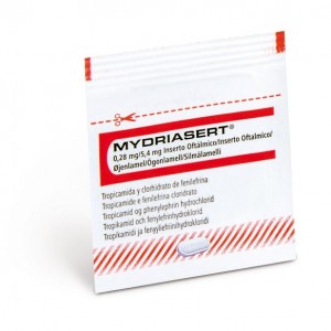 MYDRIASERT 0,28 mg/5,4 mg INSERTO OFTALMICO, 1 implante fotografía de la forma farmacéutica.
