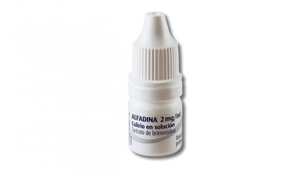 ALFADINA 2 mg/ml COLIRIO EN SOLUCION , 1 frasco de 5 ml fotografía de la forma farmacéutica.