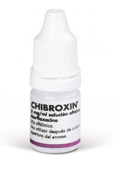 CHIBROXIN 3 mg/ml COLIRIO EN SOLUCION , 1 frasco de 5 ml fotografía de la forma farmacéutica.