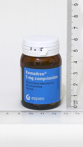 KEMADREN  5 mg COMPRIMIDOS , 25 comprimidos fotografía de la forma farmacéutica.