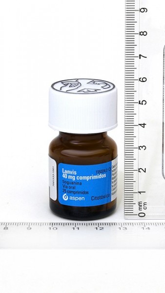 LANVIS 40 MG COMPRIMIDOS, 25 comprimidos fotografía de la forma farmacéutica.