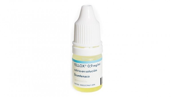 YELLOX 0,9 mg/ml COLIRIO EN SOLUCION, 1 frasco de 5 ml fotografía de la forma farmacéutica.
