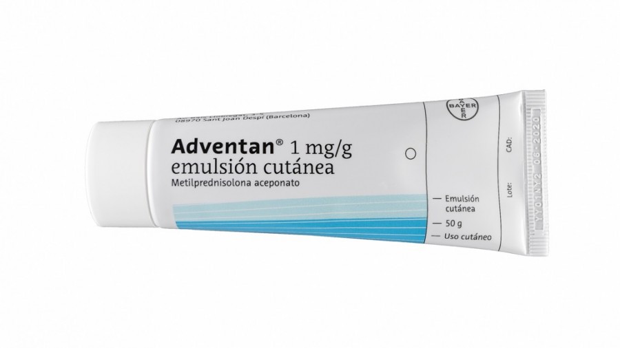 ADVENTAN 1 mg/g EMULSION CUTANEA , 1 tubo de 50 g fotografía de la forma farmacéutica.