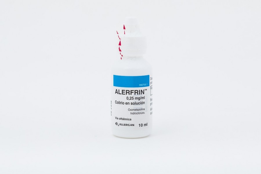 ALERFRIN 0,25mg/ml COLIRIO EN SOLUCION , 1 frasco de 10 ml fotografía de la forma farmacéutica.