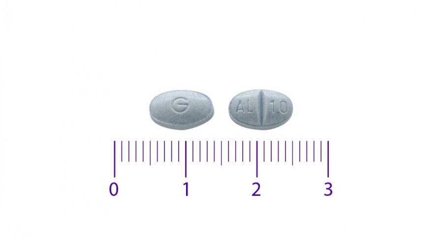 ALPRAZOLAM VIATRIS 1 MG COMPRIMIDOS EFG, 30 comprimidos fotografía de la forma farmacéutica.