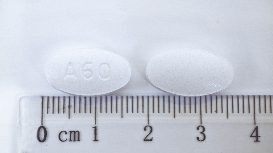 AQUIPTA 60 MG COMPRIMIDOS,  28 comprimidos fotografía de la forma farmacéutica.