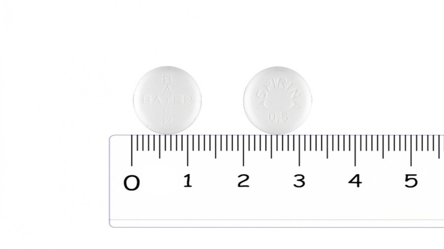 ASPIRINA 500 mg COMPRIMIDOS , 20 comprimidos fotografía de la forma farmacéutica.