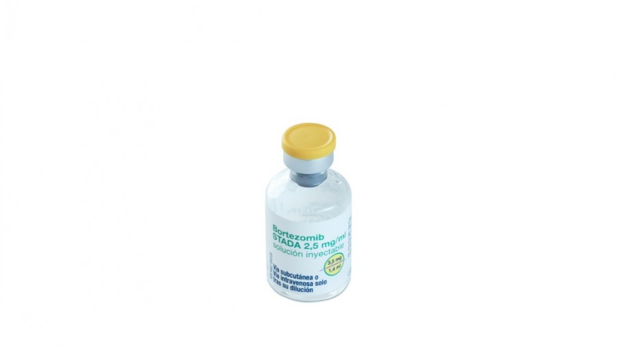 BORTEZOMIB STADA 2,5 MG/ML SOLUCION INYECTABLE, 1 vial de 1,4 ml fotografía de la forma farmacéutica.