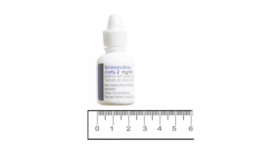 BRIMONIDINA CINFA 2 mg/ml COLIRIO EN SOLUCION , 1 frasco de 5 ml fotografía de la forma farmacéutica.