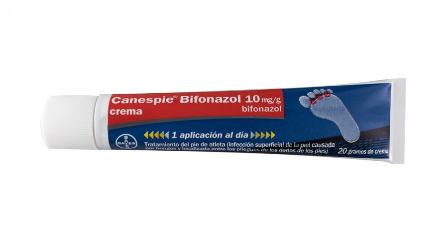 CANESPIE BIFONAZOL 10 mg/g CREMA, 1 tubo de 20 g fotografía de la forma farmacéutica.