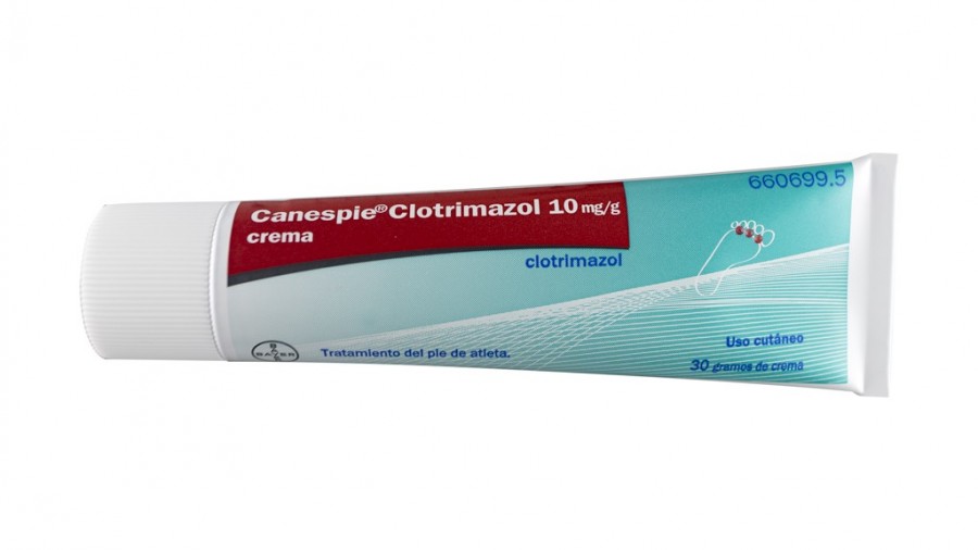 CANESPIE CLOTRIMAZOL 10 mg/g CREMA , 1 tubo de 30 g fotografía de la forma farmacéutica.