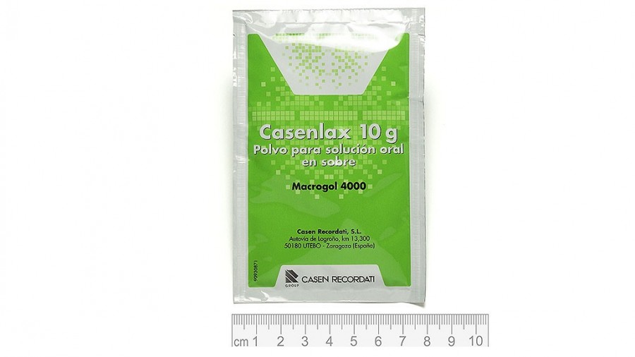 CASENLAX 10 g POLVO PARA SOLUCION ORAL EN SOBRE, 20 sobres fotografía de la forma farmacéutica.