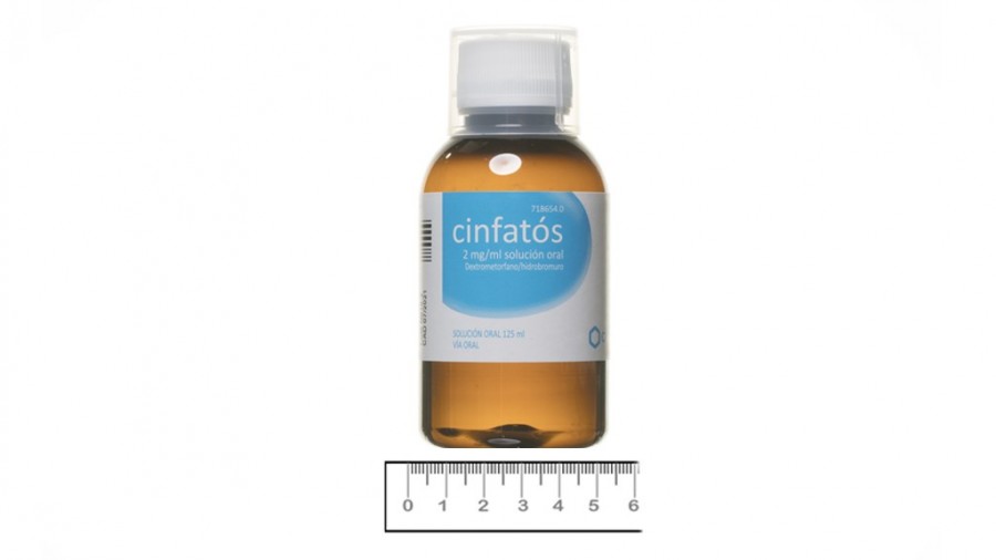 CINFATOS 2 mg/ ml SOLUCION ORAL , 1 frasco de 125 ml fotografía de la forma farmacéutica.
