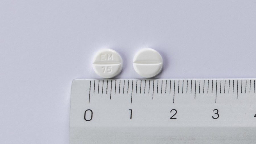 EUTIROX  75 microgramos COMPRIMIDOS, 100 comprimidos fotografía de la forma farmacéutica.