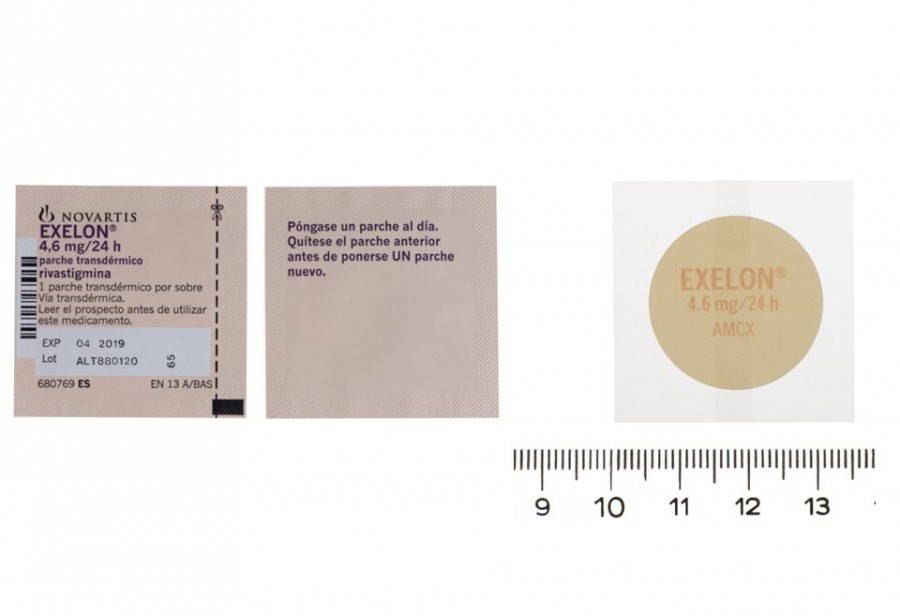 EXELON 4,6 mg/24 H PARCHE TRANSDERMICO, 60 (2 x 30) parches fotografía de la forma farmacéutica.