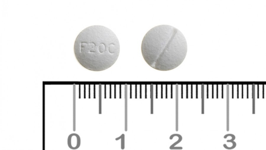 FLUOXETINA CINFA 20 mg COMPRIMIDOS DISPERSABLES EFG, 28 comprimidos fotografía de la forma farmacéutica.