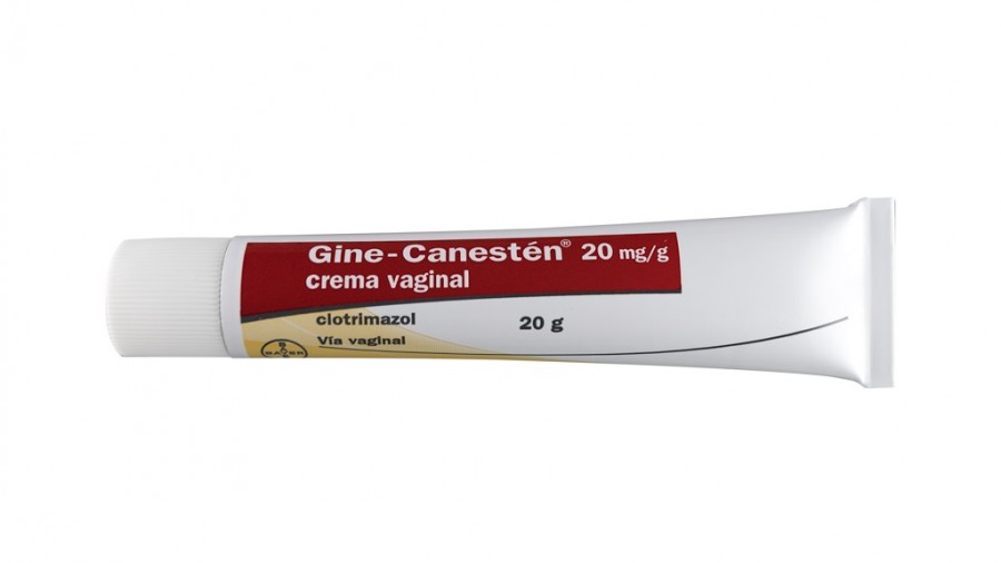 GINE-CANESTEN 20 mg/g CREMA VAGINAL , 1 tubo de 20 g fotografía de la forma farmacéutica.