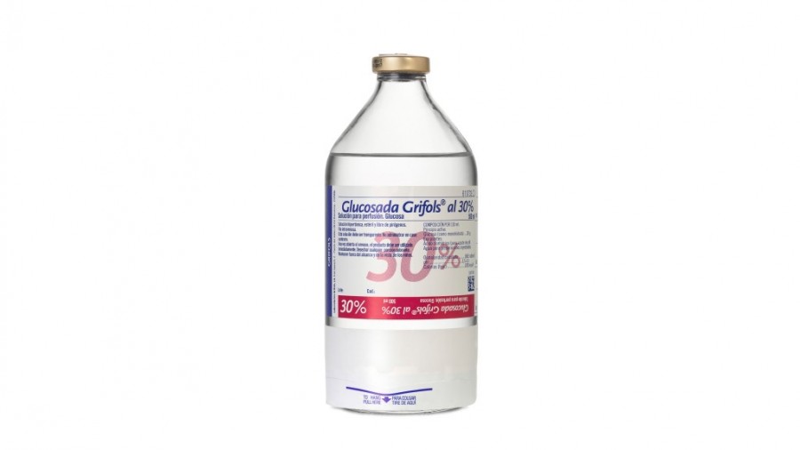GLUCOSADA GRIFOLS AL 30% SOLUCION PARA PERFUSION,  10 frascos de 500 ml fotografía de la forma farmacéutica.