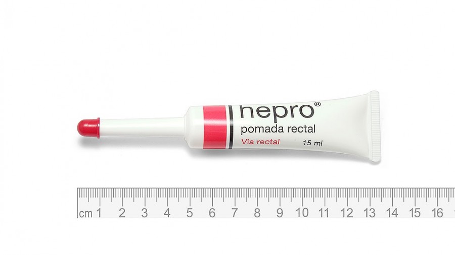 HEPRO POMADA RECTAL , 5 canuletas de 15 ml fotografía de la forma farmacéutica.