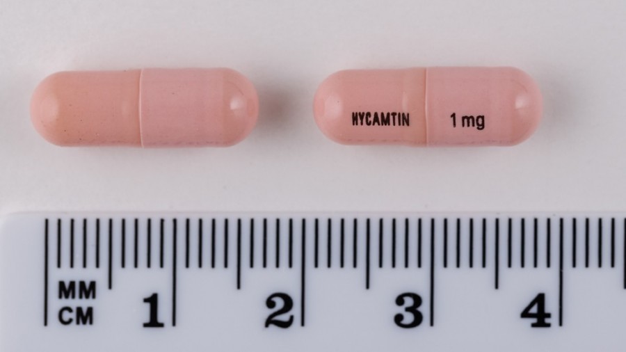 HYCAMTIN 1 mg CAPSULAS DURAS, 10 cápsulas fotografía de la forma farmacéutica.