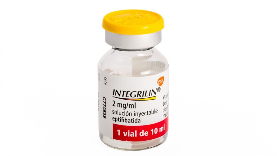 INTEGRILIN 2 mg/ml, SOLUCION INYECTABLE, 1 vial de 10 ml fotografía de la forma farmacéutica.