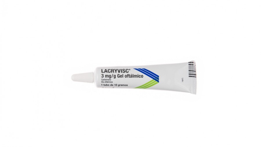 LACRYVISC 3 mg/g GEL OFTALMICO , 1 tubo de 10 g fotografía de la forma farmacéutica.