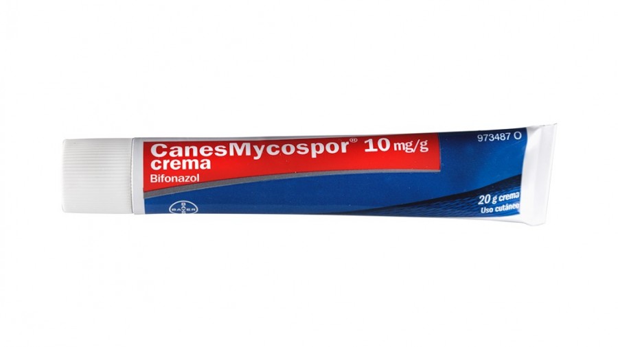 CANESMYCOSPOR 10 mg/g CREMA , 1 tubo de 20 g fotografía de la forma farmacéutica.
