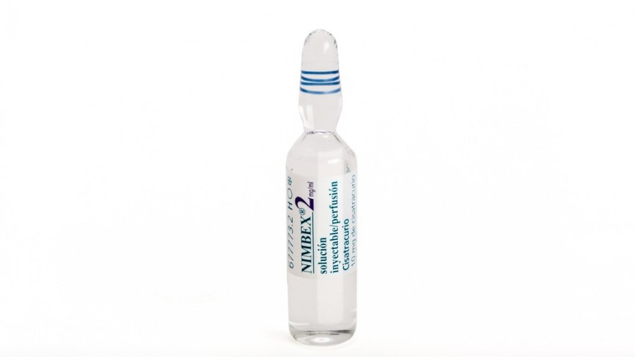 NIMBEX 2 mg/ml SOLUCION INYECTABLE/PERFUSION, 5 ampollas de 2,5 ml fotografía de la forma farmacéutica.