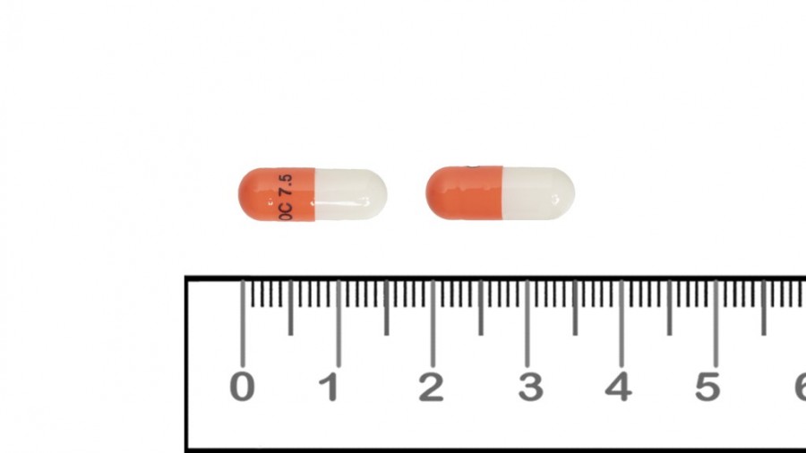 OLANZAPINA CINFA 7.5 MG CAPSULAS DURAS EFG , 56 cápsulas fotografía de la forma farmacéutica.