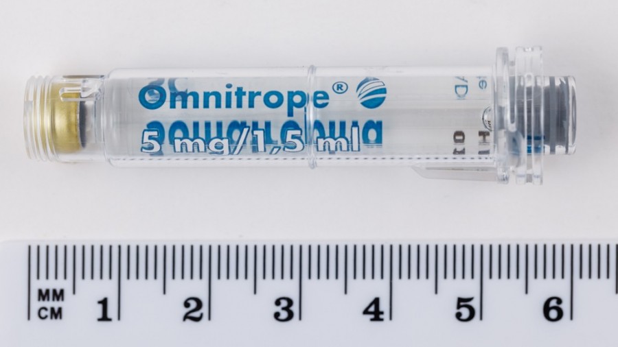 OMNITROPE 5 MG/1,5 ML SOLUCION INYECTABLE EN CARTUCHO, 1 cartucho precargado de 1,5 ml (SurePal 5) fotografía de la forma farmacéutica.