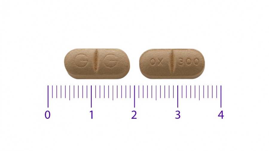 OXCARBAZEPINA VIATRIS 300 MG COMPRIMIDOS RECUBIERTOS CON PELÍCULA EFG, 100 comprimidos fotografía de la forma farmacéutica.